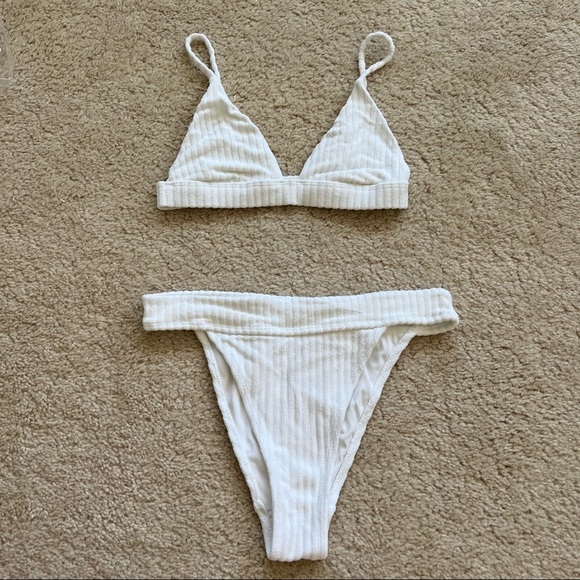 PacSun White Ribbed Bikini - Picture 2 of 12
